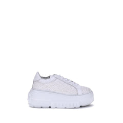Women's White Other Fibres Sneakers