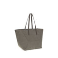 Brown Cotton Shoulder Bag