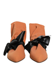 Women's Brown Black Suede Boots Shoes And