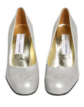 White Leather High Heels Women Pumps Shoes