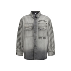 Men's Gray Denim Shirt