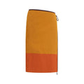 Women's Orange Nylon Midi Skirt