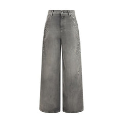 Women's Gray Cotton Jeans Denim Clothing