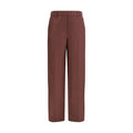 Women's Brown Linen Casual Pants