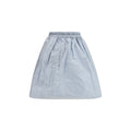 Blue Silk Long Skirt