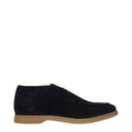 Men's Blue Leather Oxfords And Derbies Shoe