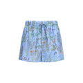 Gucci Silk Floral-Print Bermuda Shorts — Blue