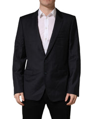 Black Wool Slim Fit Coat Men Jacket Blazer Virgin Clothing