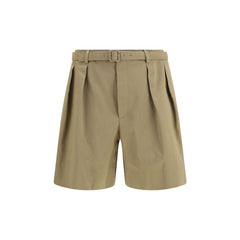 Men's Beige Cotton Bermuda Shorts
