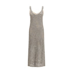 Gray Linen Casual Dress