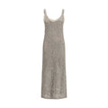 Women's Gray Linen Casual Dress