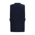 Blue Cashmere Sleeveles Sweater