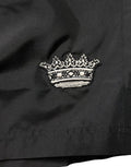 Black Polyester Drawstring Men Shorts Swimwear