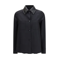 Women's Black Polyester Pattern Shirt