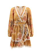 Zimmermann Dresses Mustard Palm Floral Cotone