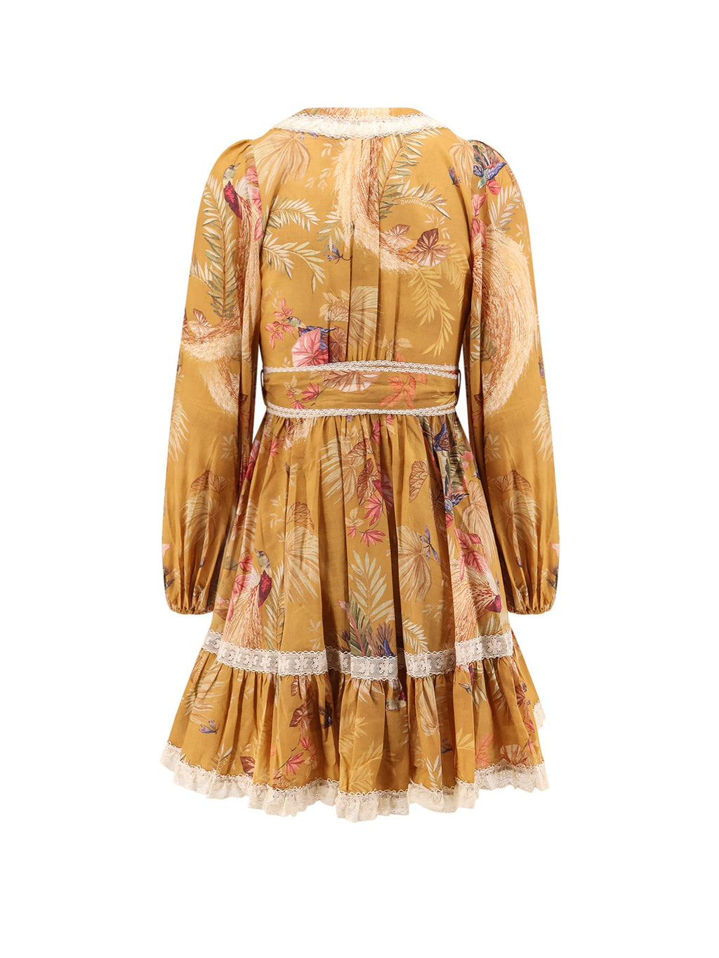 Zimmermann Dresses Mustard Palm Floral Cotone