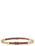 Pinko Chain Insert Belt — Cognac