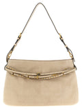 Pinko Studded Belt Shoulder Bag — Beige