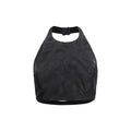 Women's Black Silk Pattern Shirt