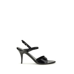 Women's Avenue Bow Sandal Black Calf Leather Bos Heels