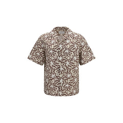 Men's Brown Cotton Shirt