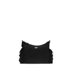 Men's Black Recycled Polyamide Shoulder Bag