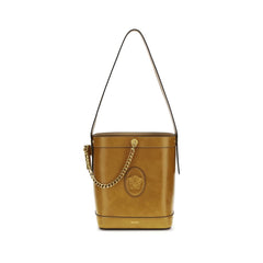 Women's Brown Calf Leather Bos Taurus Backet Bag