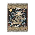 Midnight Celestial Dragon Woven Blanket