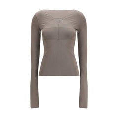 Women's Gray Viscose Shirt