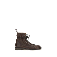 Men's Brown Calf Leather Bos Taurus Lace-Up Boots