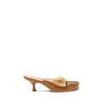 Women's Junie Sandal Brown Calf Leather Bos Heels