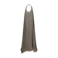 Women's Gray Silk Casual Dress