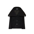 Women's Black Virgin Wool Coat Clothing