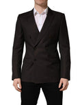 Men's Dark Violet Wool Double Breasted Suit Jacket Silk Virgin