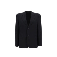 Women's Black Wool Jackets And Coat Clothing