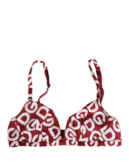 Women's Red Logo Monogram Cotton Soft Cup Bra Underwear White And Clothing