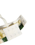 Women's Multicolor Floral Print Soft Cup Bra Underwear Cotton Elastane Nylon Silk Clothing