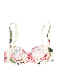 Women's Multicolor Floral Semi-Pad Underwire Underwear Cotton Elastane Nylon Silk Clothing