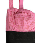 Women's Pink Semi-Pad Underwire Balconette Bra Underwear Cotton Elastane Nylon Clothing