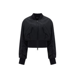 Women's Black Acetate Bomber Clothing