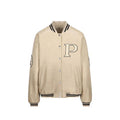 Women's Beige Calfskin Bomber Clothing