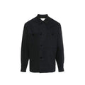 Men's Black Virgin Wool Coat Clothing