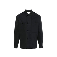 Men's Black Virgin Wool Coat Clothing