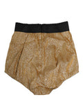 Women's Gold Silk Blend High Waist Girdle Panty Underwear Clothing
