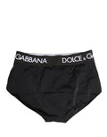 Women's Black Logo Waistband Coulotte Panty Underwear Elastane Nylon Clothing