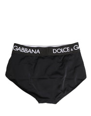 Women's Black Logo Waistband Coulotte Panty Underwear Elastane Nylon Clothing