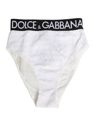 Women's White Black Sequin High Waist Panty Underwear And Elastane Nylon Clothing