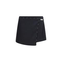 Women's Black Polyester Short And Mini