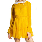 Bicolor Acetate Casual Dress