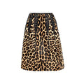 Women's Brown Leather Midi Skirt